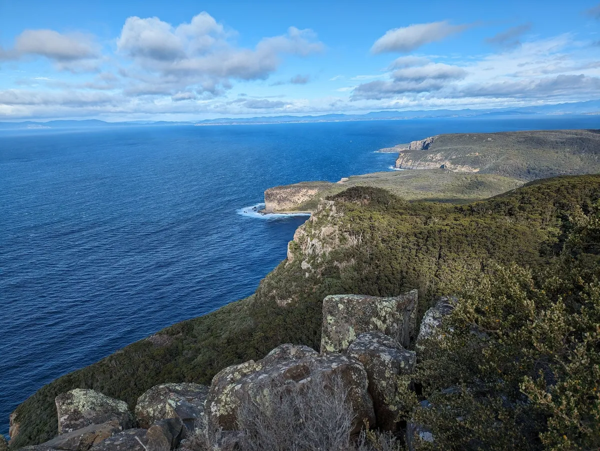 Falaises au bord de la mer Tasman