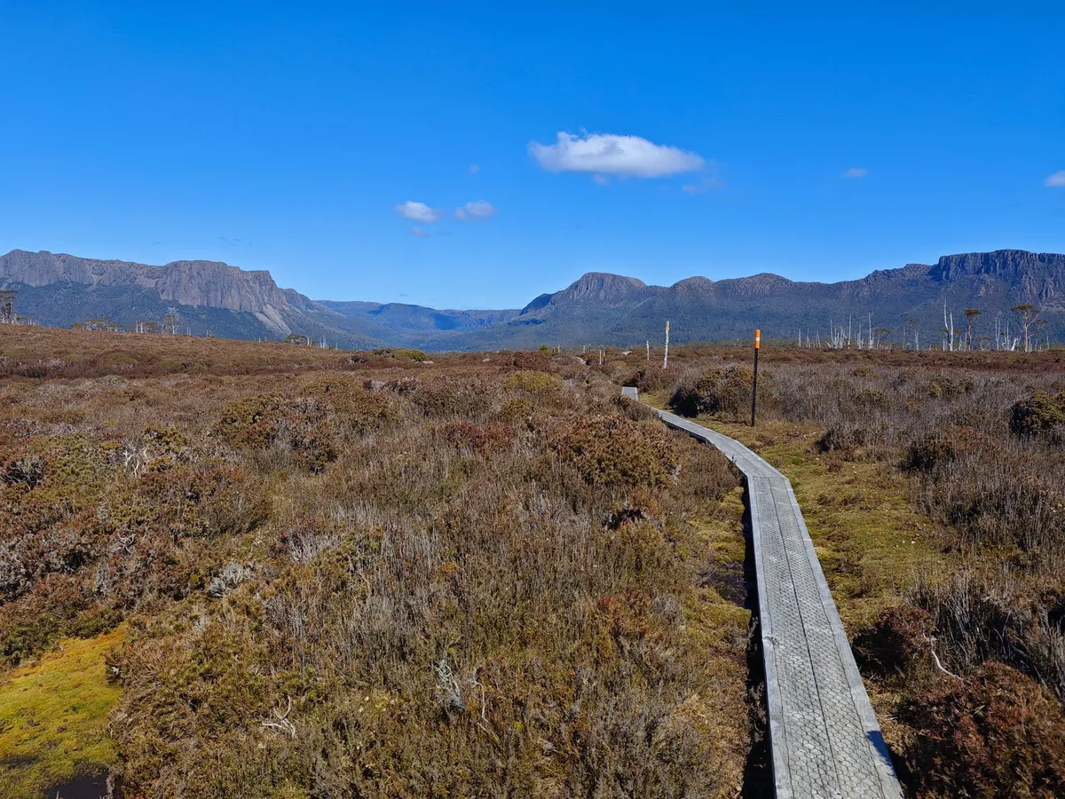 Boardwalk sur un plateau alpin
