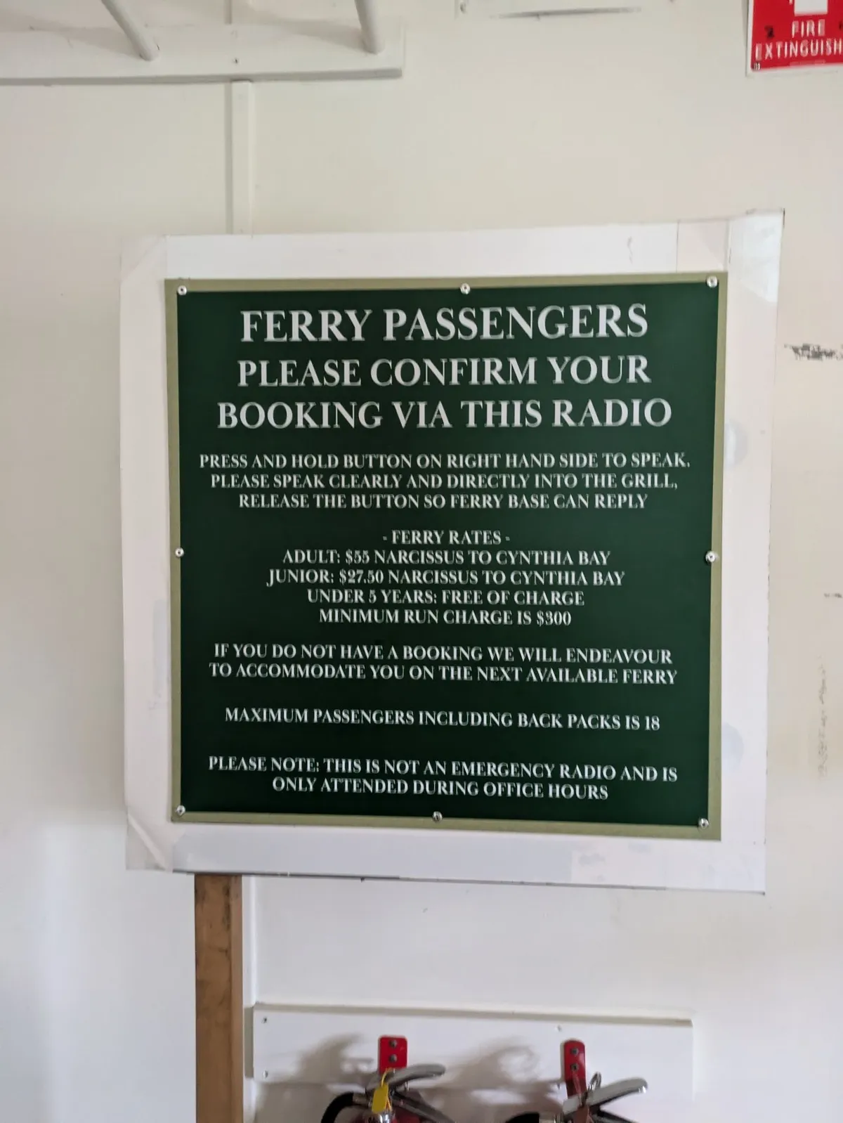 Instructions radio