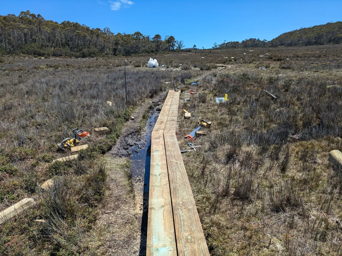 Boardwalk en cours de construction